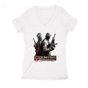 Counter Strike Női V Kivágott póló