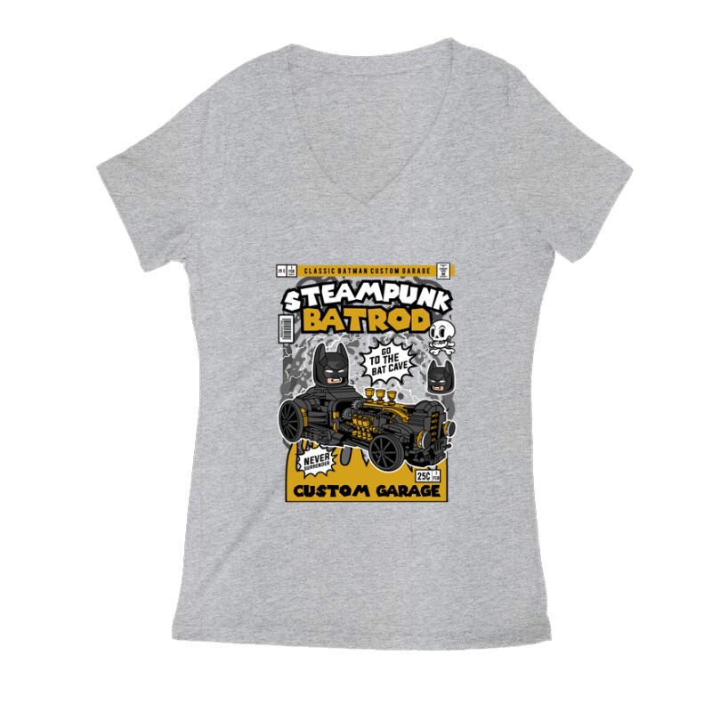 Steampounk Batrod Női V Kivágott póló