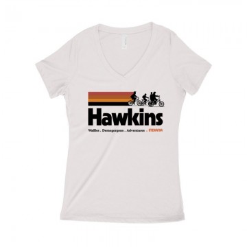 Hawkins Inn Bike Női póló V kivágott