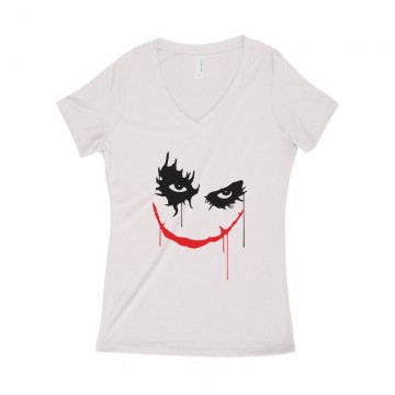 Joker Face Női póló V kivágott